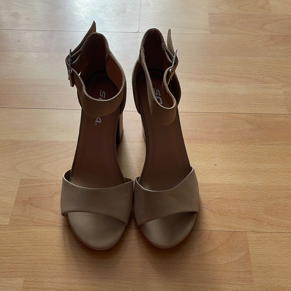 Never worn block heels